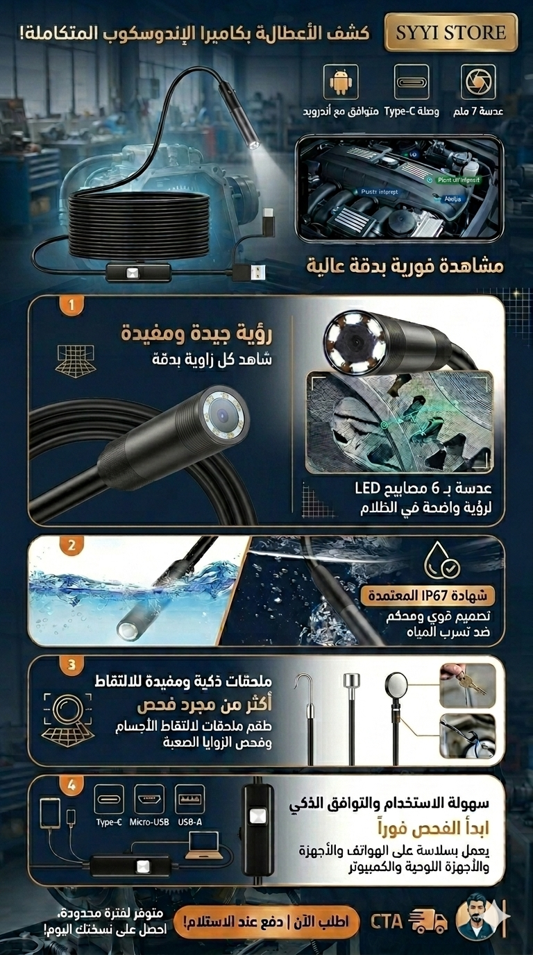 camera endoscope كاميرا أوندوسكوب