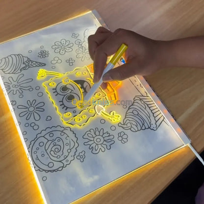 لوحة الكتابة والرسم المضيئة